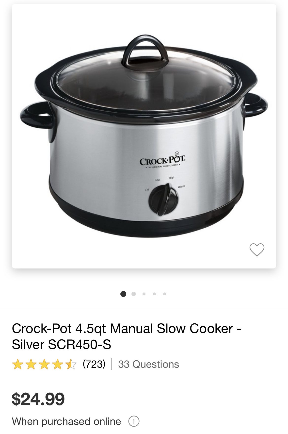 Crock-pot 4.5qt