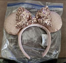 Gold Minnie mouse headband