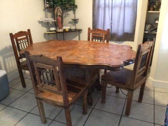 Wood Dining room table brown
