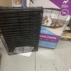 BRAND NEW - 30” Vibrant Life Single-Door, Divider and Leak-Proof Tray Wire Foldable Dog Crate