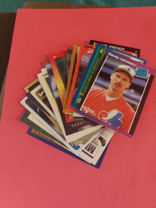 Lot Of 25 Different Randy Johnson Baseball Cards. Includes Rookie Card.