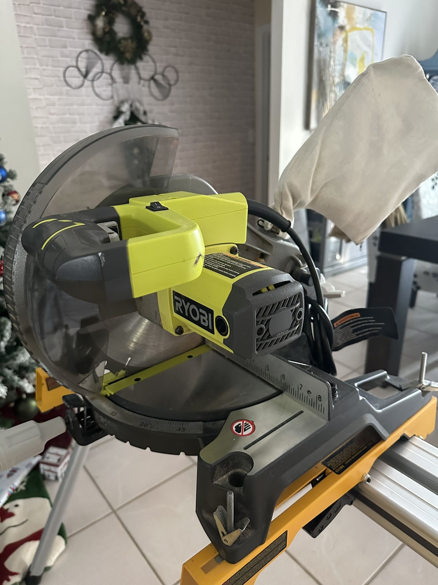 RYOBI TS1346 14 Amp Corded 10 in. Compound Miter Saw with LED Cutline