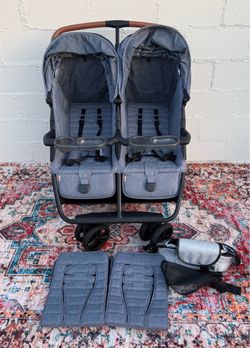 Zoe Twin V2 double stroller with upgraded accessories