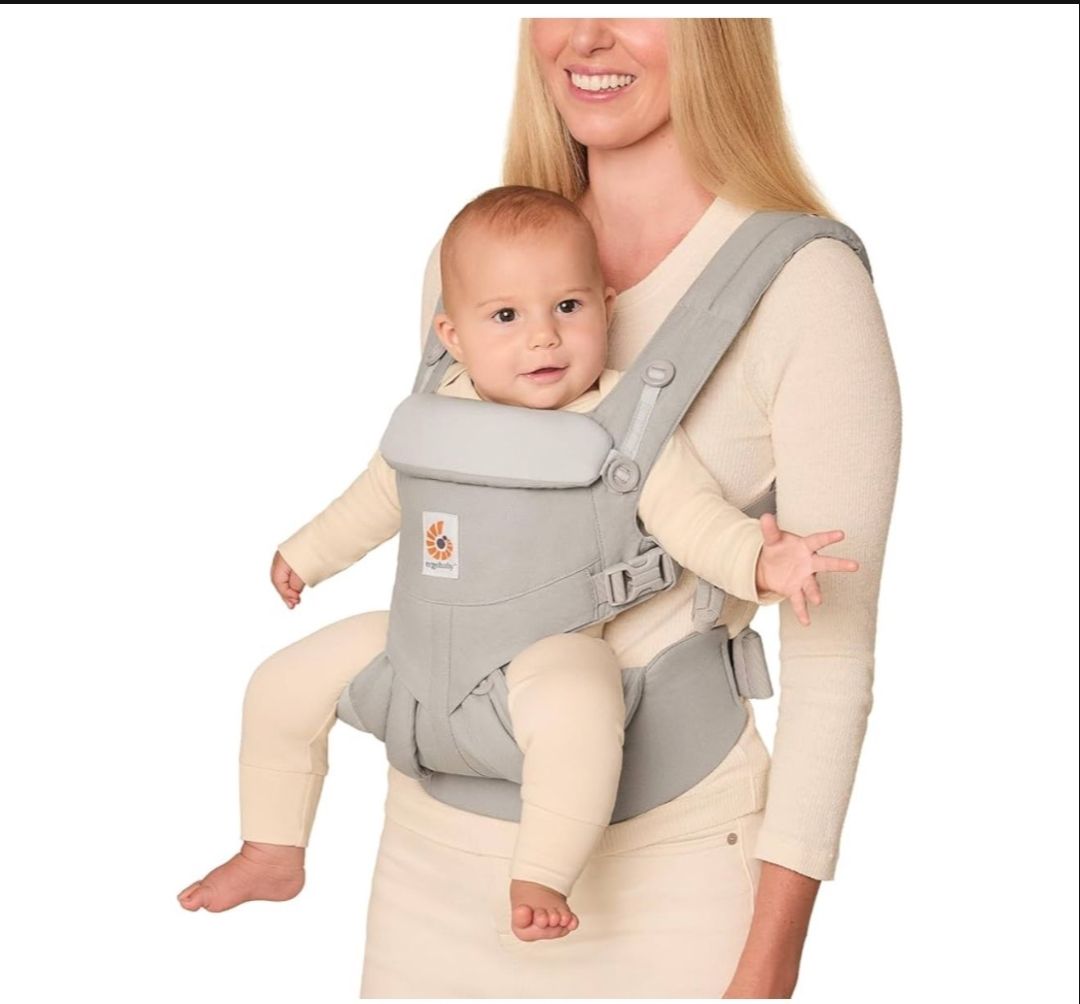 Ergobaby Omni Classic (formerly OMNI 360) All-Position Baby Carrier for Newborn to Toddler with Lumbar Support, 7-45 Pounds, Pearl Grey, One Size