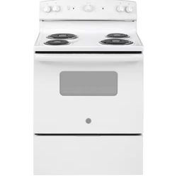GE 30 in. 4 Burner Element FreeStanding Electric Range in White