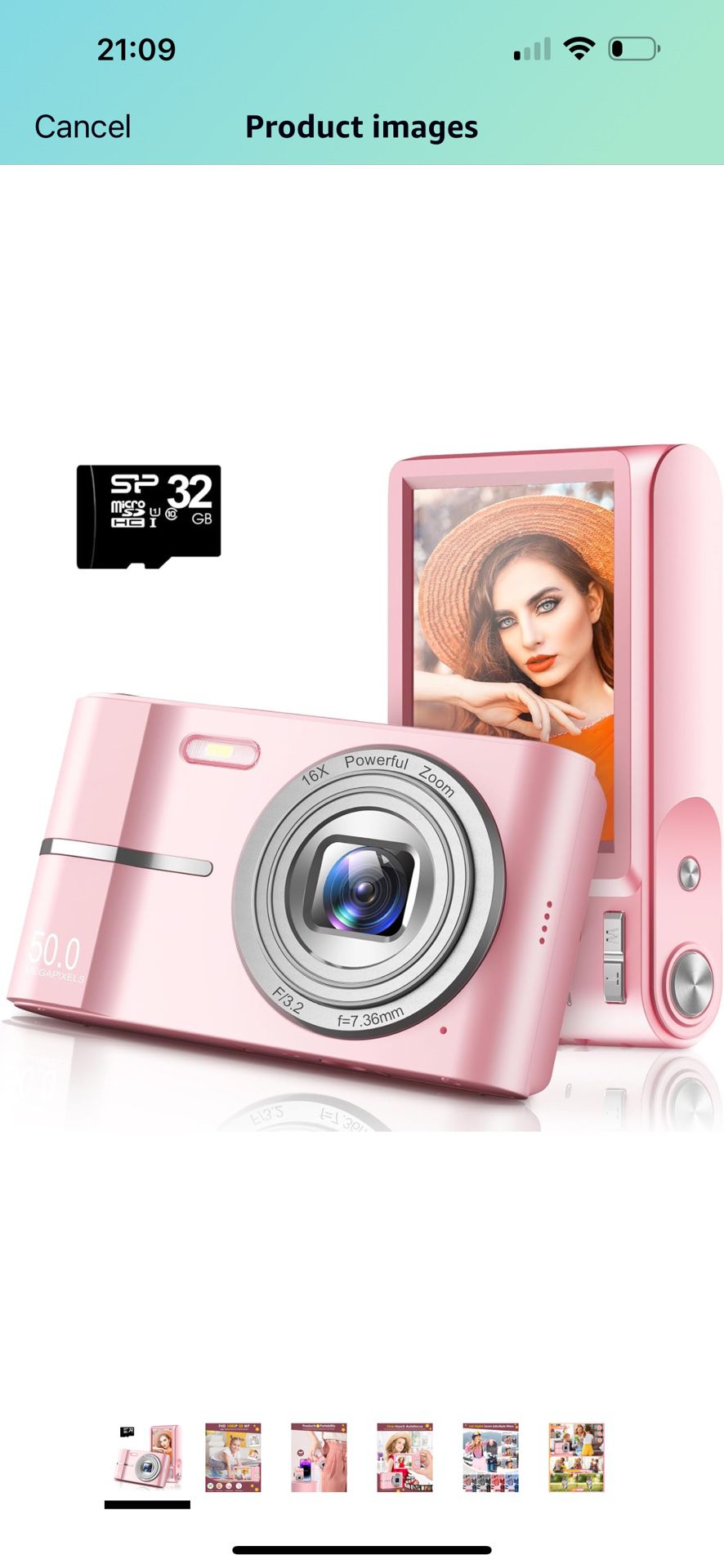 Brand New Digital Camera, 50MP Full High Definition 1080P Camera with 16x Zoom Anti Shake