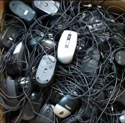 Lot of 40 USB Wired Optical Mice DELL HP Lenovo-  Mixed major brands
