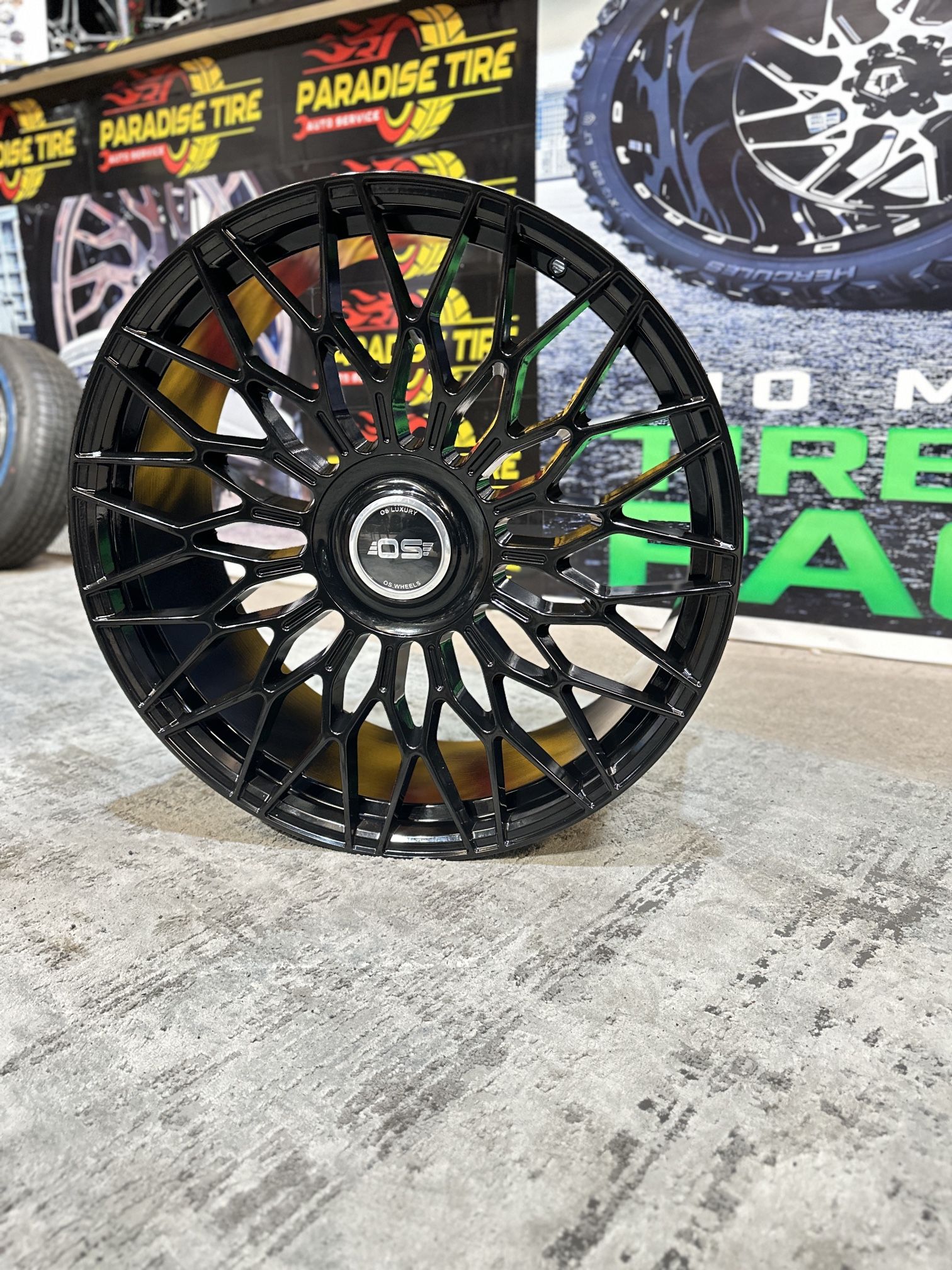 24” Wheels Gloss Black 6x139.7 With Floating Caps