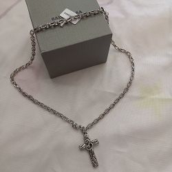 Balenciaga Classic Vintage Cross Necklace 