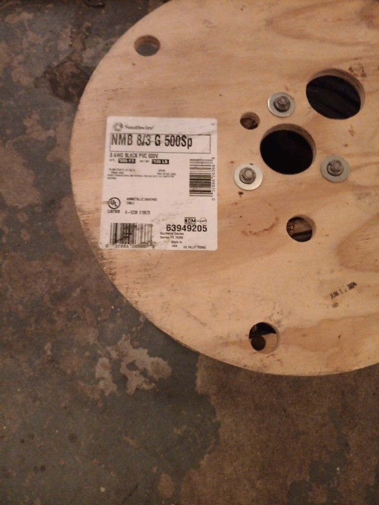 8/3 Romex Wire New $ 2.50 A Foot