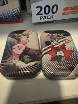 Black white Pokemon tin