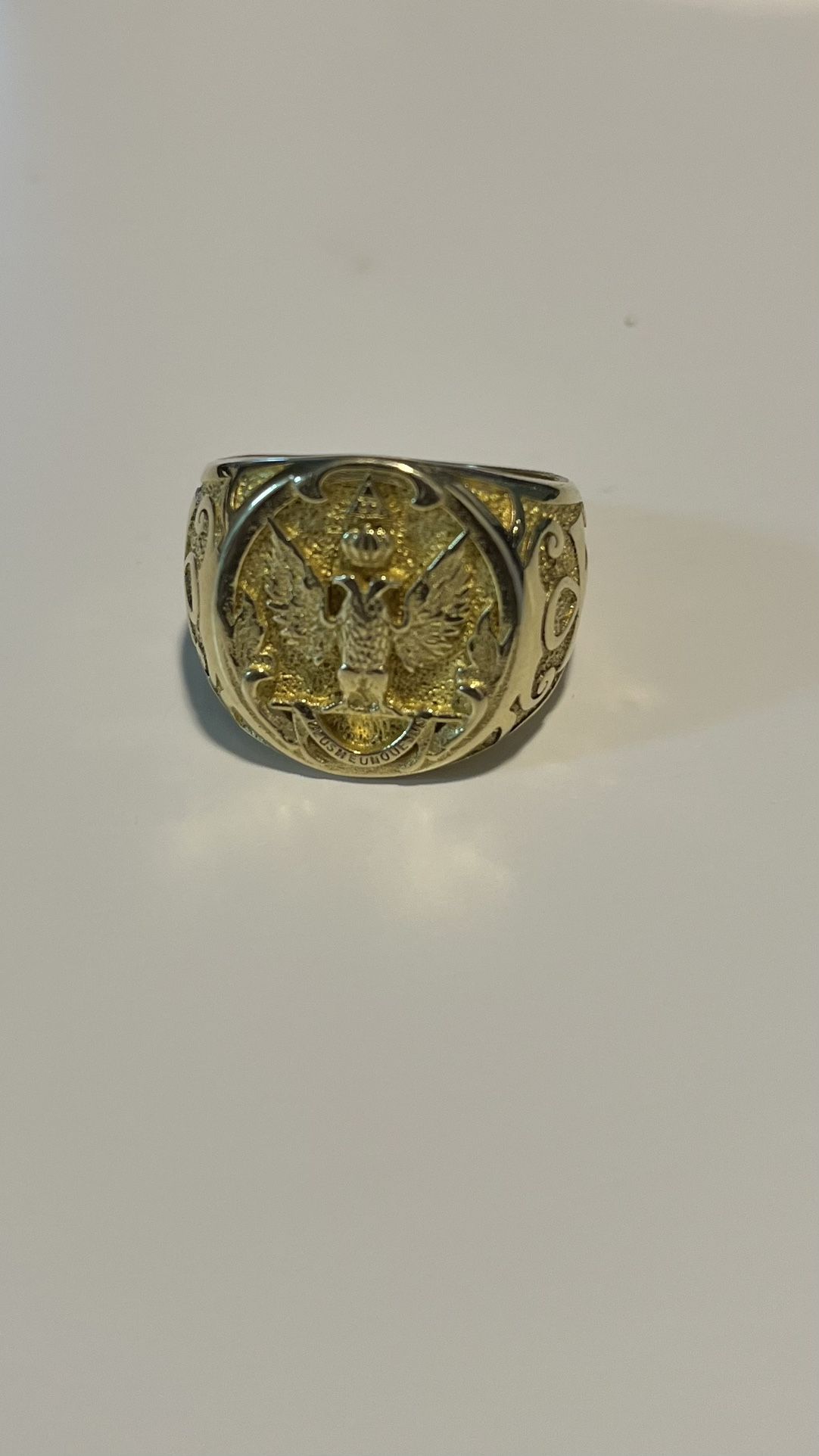 18k Gold Double Headed Eagle Ring