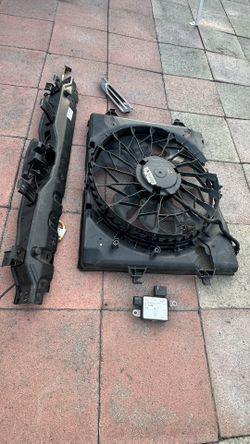 2016 Kia Optima Fan W/ Module, Upper Radiator Support W/ Hood latch,  and Driver Side Fender Trim