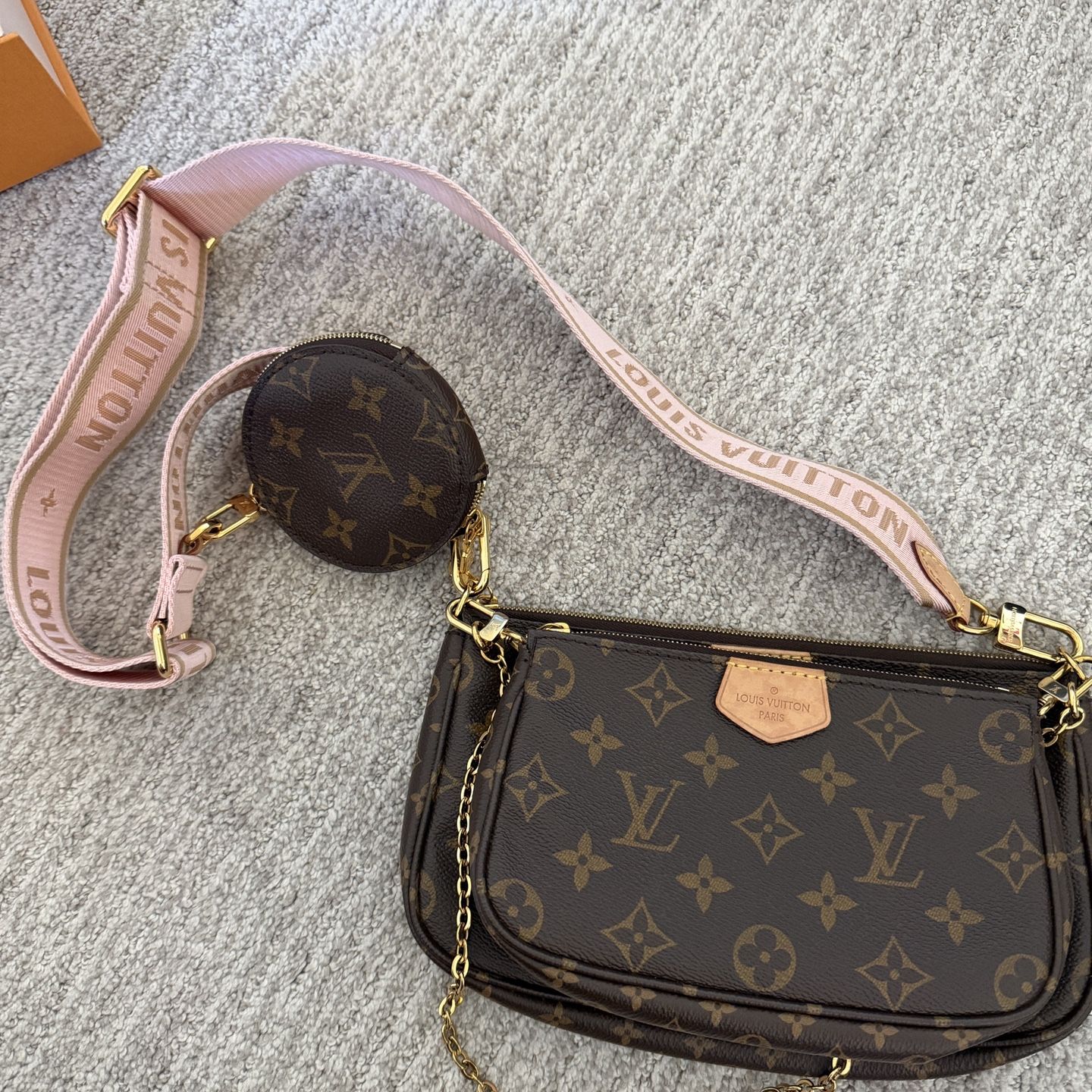Louis Vuitton Monogram Multi Pochette Accessories Rose Clair