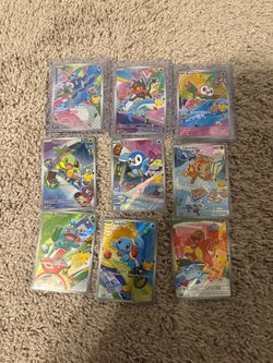 Pokemon All 9 First partner illustration bundle