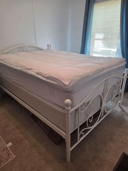 Full size wrought iron frame bed