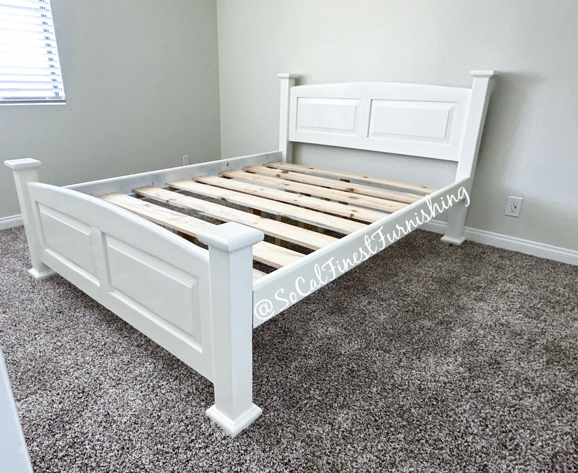 New White Queen Bed Frame No Mattress