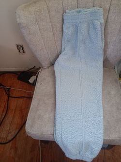 Light Blue Sherpa Fleece Sweatpants