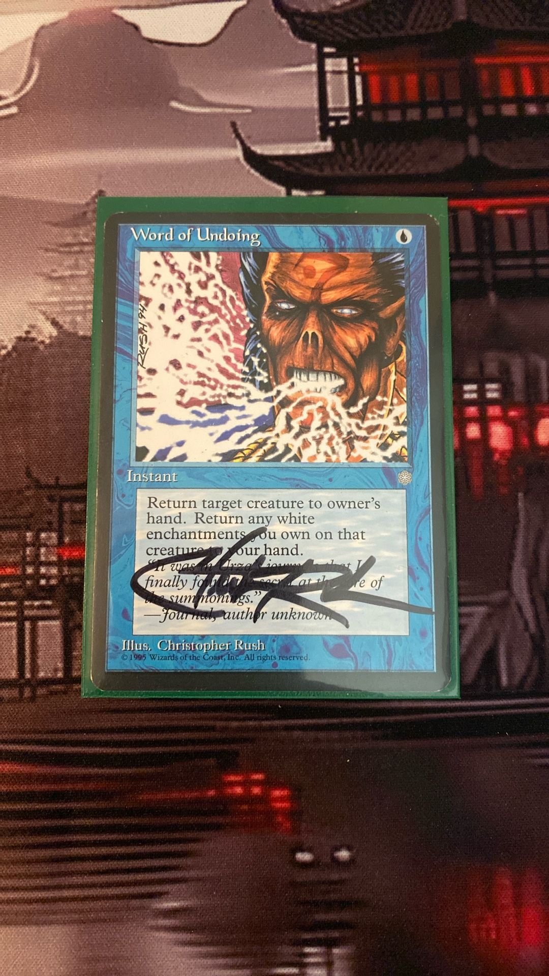 MTG Word Of Undoing Signed Christopher Rush