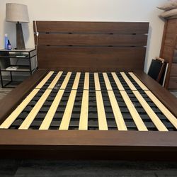 Crate & Barrel Queen Platform Bed Frame