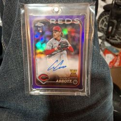 2024 Topps Chrome - Purple Refractor (Bookend Serial# 250/250) Andrew Abbott Rookie Autograph