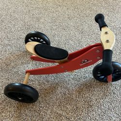 Kinderfeets, Small Wooden Balance Bike, No Pedals.