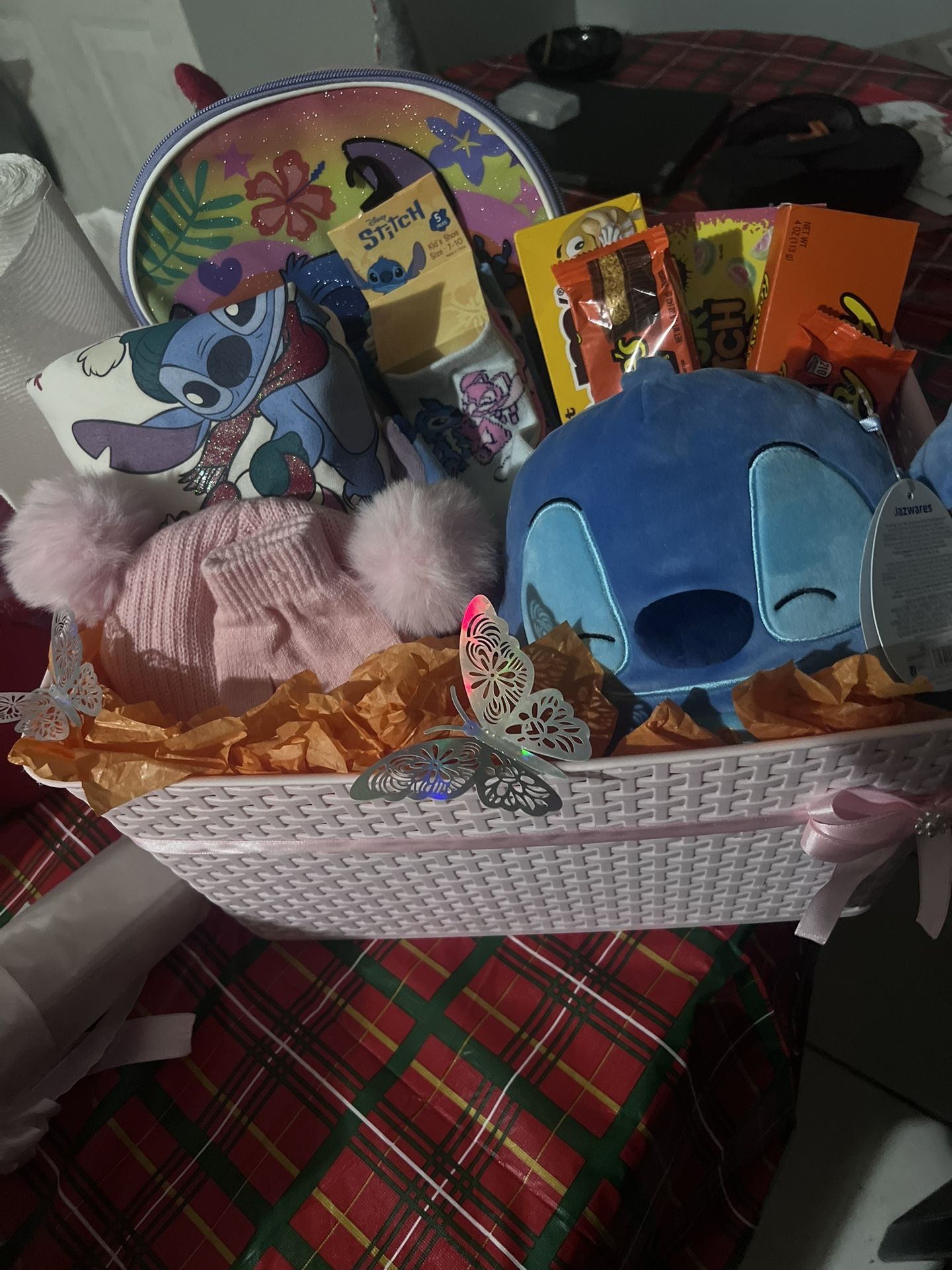 Stitch Theme Gift Basket 
