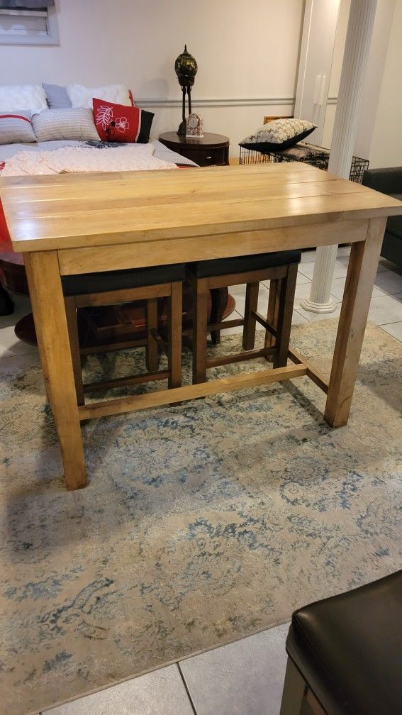 Solid Wood Rustic Kitchen Table