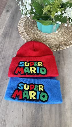 Super Mario Beanie Embroidered, Embroidery For All Here In Wear Your Logo