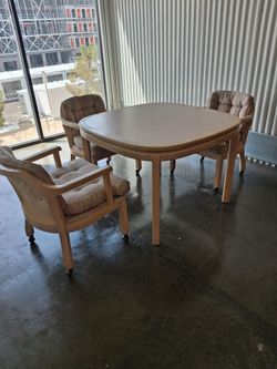 Dining Table and 3 Chairs Set Dimensions 29" hx39"wx37"d