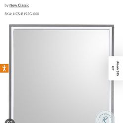 New Classic Gray And White Mirror