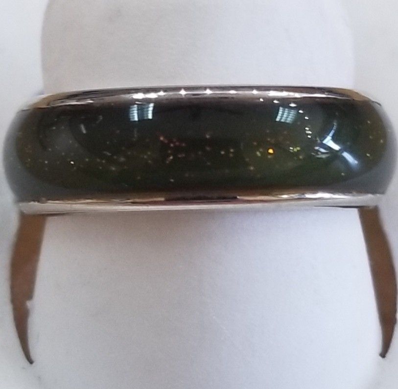 Stainless Steel Ring With Sparkling Insert