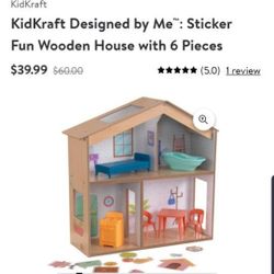New In Box Little Girls Doll House Kidkraft Designed By Me Sticker Doll House Toy Toys Casa De Jugete Para Nina 