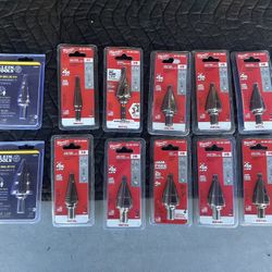 Variety of Milwaukee and Klein Tools Step Drills