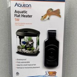 Aqueon Submersible Flat Nano/Small Aquarium Heater 5W = 1 to 2.5 Gallon Capacity