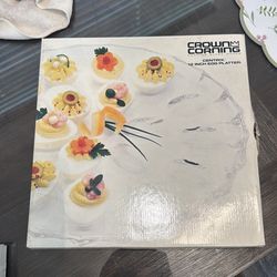 CROWN CORNING /  12” EGG PLATTER
