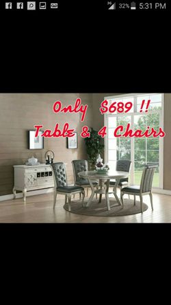 4 chairs dinning table