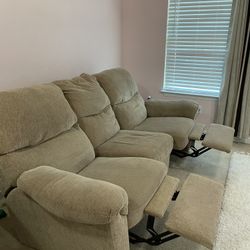 Recliner Sofa, One Piece With Cosmetic Flaws, But Perfect Reclining