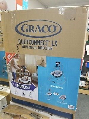 New Graco DuetConnect LX Multi-Direction Baby Swing and Bouncer - Asher