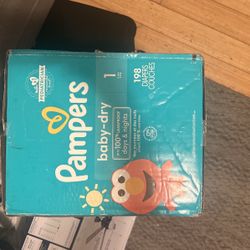 Size 1 Pampers Baby Dry 198ct