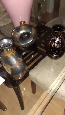 3 Decor vases $15 each.