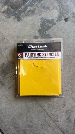 Chartpak Letter and Number Painting Stencils, A-Z and 0-9, 6 Inches H, 35 per...