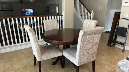 Dining table and chairs