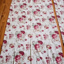 $75.00 - (2) Vtg WAVERLY Curtain Panels, Garden Room/Norfolk Rose Collection!  Like New Condition!