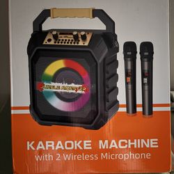 Karaoke Machine With 2 Wireless Macrophone