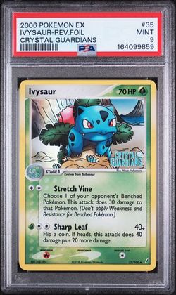 2006 Ivysaur Rev. Foil #35 Crystal Guardians Stamp PSA 9