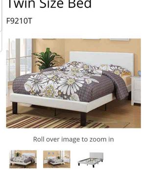 Photo BRAND NEW TWIN BED AVAILABLE IN FULL ADD DRESSER NIGHTSTAND AND ADD MATTRESS AVAILABLE ALL NEW BY USA MEXICO FURNITURE