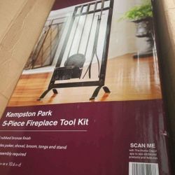Kempston Park 5-Piece Fireplace Tool SetMade from solid steel that lasts long

Includes five pieces to keep poker, brush, log, shovel, and stand