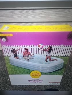 Sun Squad Inflatable Rectangular Family Pool 10 ft