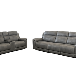 Like New Leather Power Reclining Sofa & Loveseat (2023) – Scottsdale